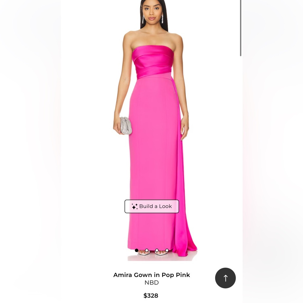 Strapless Maxi Gown in Pop Pink by NBD